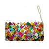 Global Crafts Fair Trade Foil Wrapper Clutch Purse with Wrist Strap (MRPPENWR)