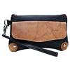 Ashlin Catarine Leather Wristlet Wallet Pouch (B9100-18-09) - Black/Brown