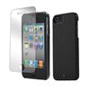 TUNEWEAR CarbonLOOK iPhone 5 Hard Shell Case with Screen Protector (IP5-CARBON-02E) - Black