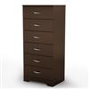 South Shore Step One Collection Single 6 Drawer Chest - Chocolate