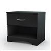 South Shore Step One Collection Contemporary Night Stand - Black