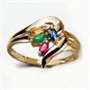 Tradition®/MD 10K Yellow Gold Family Ring With Simulated Stones