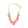 JESSICA®/MD Box Chain Necklace with Pink Teardrops