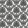 Blue Mountain® Black And White Damask Wall Covering