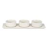 Salt & Pepper Touch set / 3 dip bowls with tray
