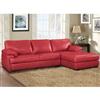 Marina Top-grain Leather Sectional Red