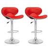 CorLiving Curved Form Fitting Bar Stool (B-552-VPD) - Red - Set of 2