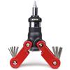 15-in-1 Multi-Tool Ratcheting Screwdriver & Hex Key Wrench Combo Tool (Red/Black)