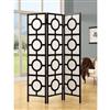 Monarch Specialties Black Frame 3 Panel Inch Circle Design Inch Folding Screen