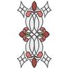 Brewster 9 Inches x 17 Inches Vineyard Rose Stain Glass Applique with 6 Feet of Caming Lines