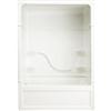 Mirolin Parker 20 - Acrylic 60 Inch 1-piece Tub And Shower Whirlpool-Left Hand