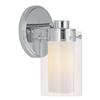 Illumine Providence 3 Light Chrome Incandescent Bath Vanity with White Frosted Glass