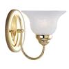Illumine Providence 1 Light Polished Brass Incandescent Bath Vanity with White Alabaster Glass