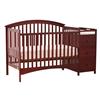 Stork Craft Bradford Stages 4-In-1 Fixed Side Crib with Changer (04586-354) - Cherry