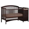 Stork Craft Bradford Stages 4-In-1 Fixed Side Crib with Changer (04586-359) - Espresso