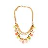 JESSICA®/MD 4 Row Chain Multi Coloured Beaded Drop Necklace