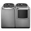 Whirlpool® 5.3 cu. Ft. Top-Load Washer & 7.6 cu. Ft. Steam Gas Dryer - Chrome Shadow