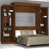Bestar – Studio Queen Wall Bed 3-pc. Set – Tuscany Brown