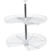 Knape & Vogt Kidney-Shaped White Wire Lazy Susan - 24 Inches Diameter