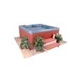 QCA Spas Cape Coral Blue Denim 8 Person, 60 Jet Spa with (2) 4 HP Pumps, Features an LED Light, and...