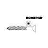 HOME PAK 10 Pack #6 x 5/8" Flat Head Socket Zinc Plated Wood Screws
