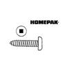 HOME PAK 5 Pack #10 x 2" Pan Head Socket Zinc Plated Tap Screws