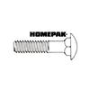 HOME PAK 4 Pack 1/4" x 3" Zinc Plated Carriage Bolts