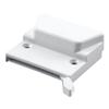 White Low Profile Sash Lock, with Keeper