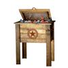 Small Rustic Texas Wooden Patio Cooler