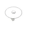 Sterling Silver Heart Toe Ring and Anklet