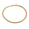 10 K Gold Wheat Chain bracelet - 7.25"