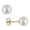 Miadora 6-6.5 mm Freshwater Cultured Round Pearl Earrings in 14 K Yellow Gold