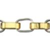 Stainless Steel Chain with Gold Tone 20"