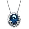 Luminesse Sterling Silver sapphire Round Pendant