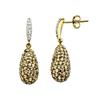 sterling silver luminesse yellow crystal drop earrings