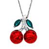 Sterling silver luminesse cherry crystal pendant
