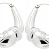 Sterling silver fancy large hoop earings