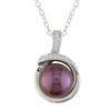 Miadora 9.5-10 mm Freshwater Chocolate Pearl and 0.04 ct Diamond Pendant in Silver with 18” Silve...