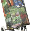 Insulated Shopping cart on four wheels Black print