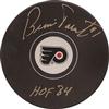 Autographed Philadelphia Flyers Puck Bernie Parent