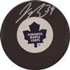 Autographed Puck James Reimer Toronto Maple Leafs
