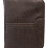 Bond Street, Leather Look Letter Size Zippered Padfolio & Ring Binder, 710018BRN