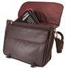 Stebco, Mahogany Leather Look Expandable Briefcase Messenger Bag, 258117MAH
