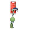 Dogit Dog Knotted Rope Toy, Multi-Coloured Rope Bone with Tennis Ball, Medium