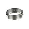 Stainless Steel Ring with Checkerboard