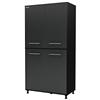 South Shore Karbon 6-Shelf Garage Storage Cabinet - Black/ Charcoal