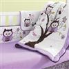 Baby's First® by Nemcor - Plum Owl 6-piece Crib Bedding Set