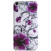 Exian iPod touch 5th Gen Floral Hard Shell Case (5T007) - White/ Purple