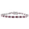 Amour Round Cut Ruby and Diamond Bracelet (7500001567) - Red