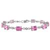 Amour Oval Cut Pink Sapphire and Diamond Bracelet (7500001576) - Pink